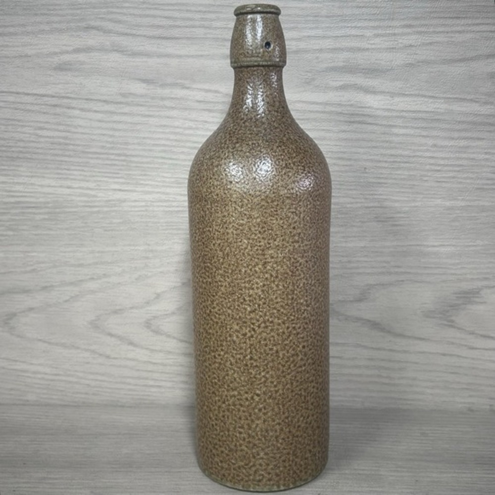 Vtg Max Kruger M K M German Stoneware Beer Bottle 0.75L Brown / Tan